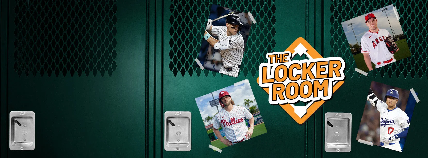 The Locker Room. Player image on locker background.