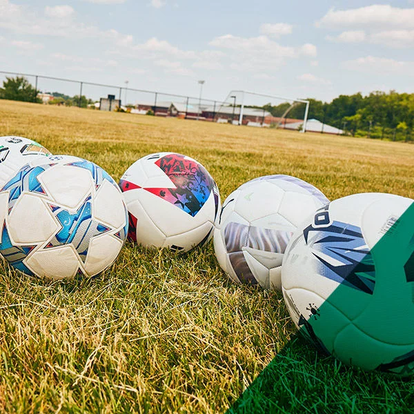 Group of soccer balls.