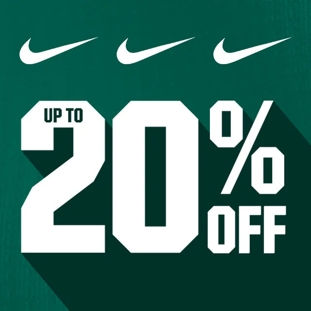 20% Off. Nike logo