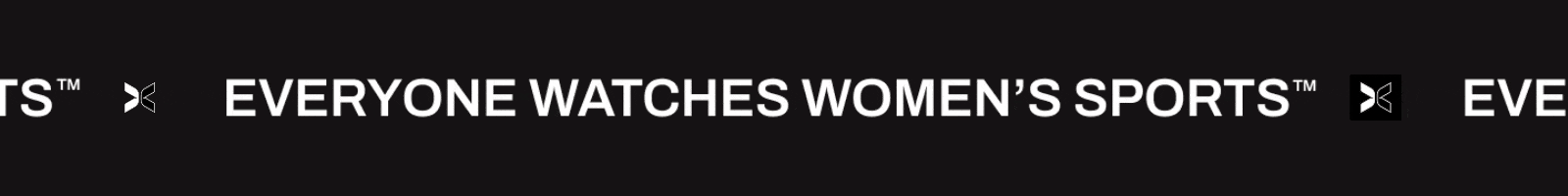 togethxr logo with everyone watches women's sports TM