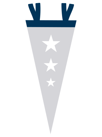 Grey pennant flag. 