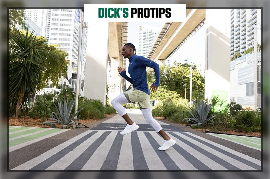 A man running in the street.