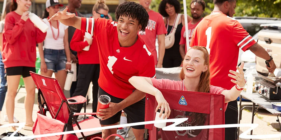 Athlete tailgating.