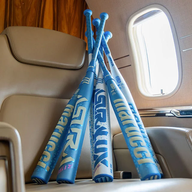 Baseball bats.