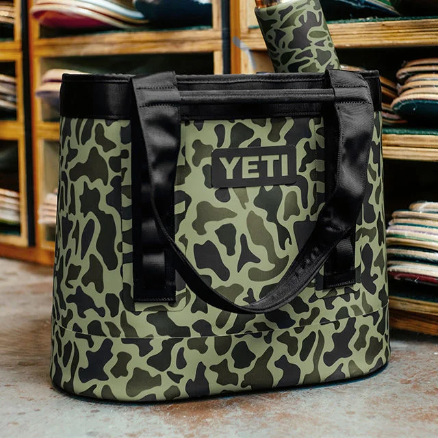 Camo pattern YETI bag.