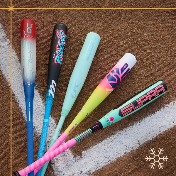 Collection of bats on in-field.