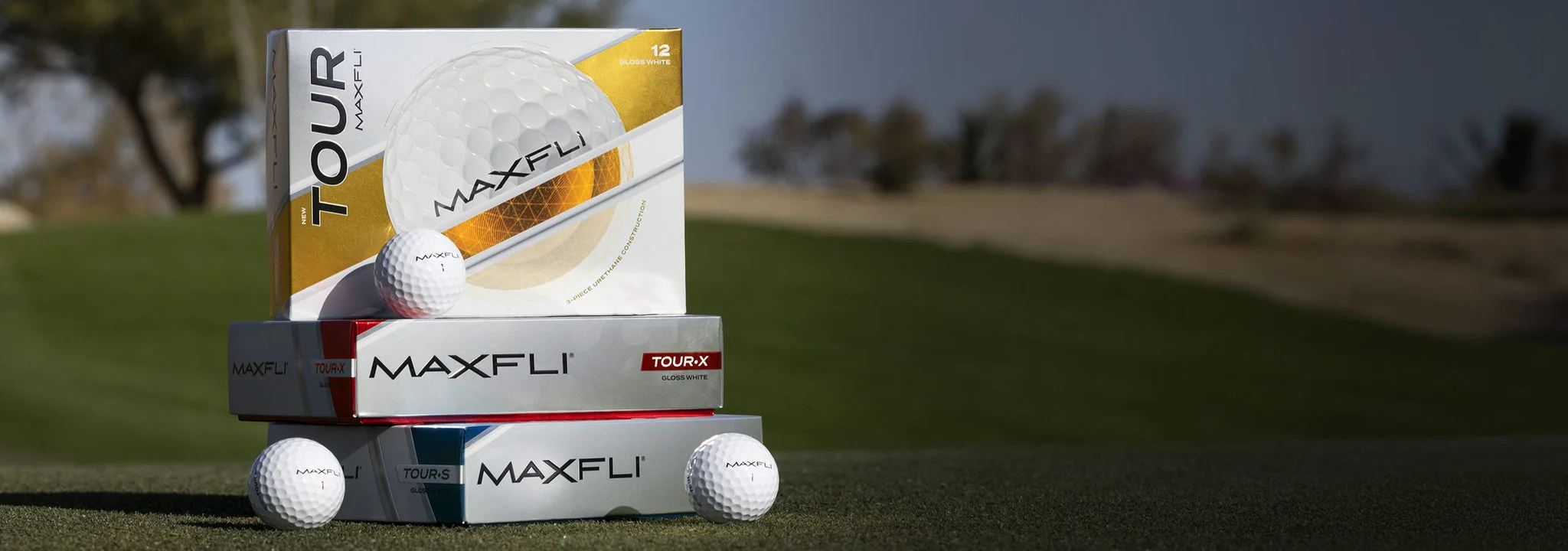 Maxfli Tour golf balls.
