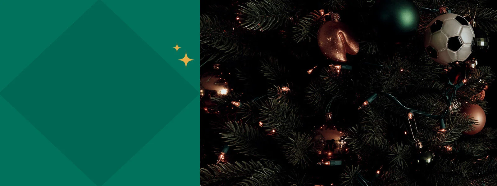 holiday tree with ornaments