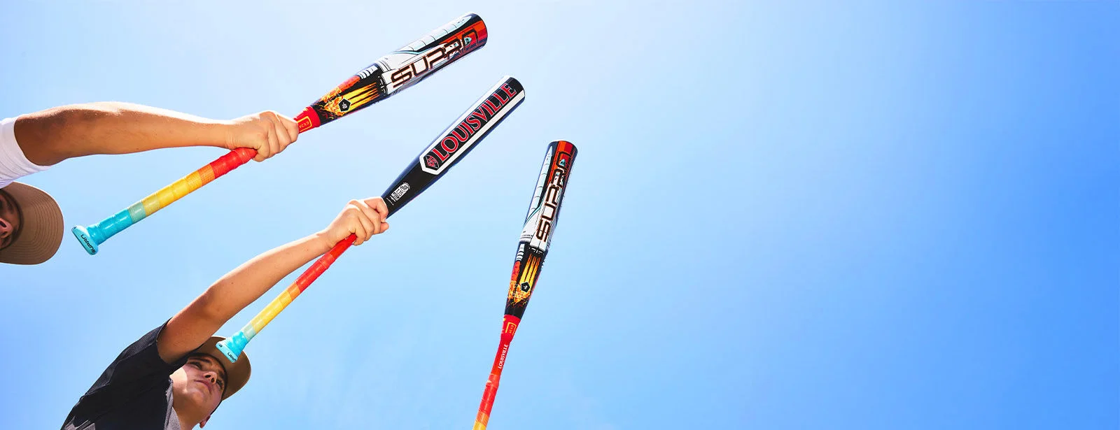 Louisville Slugger bats.