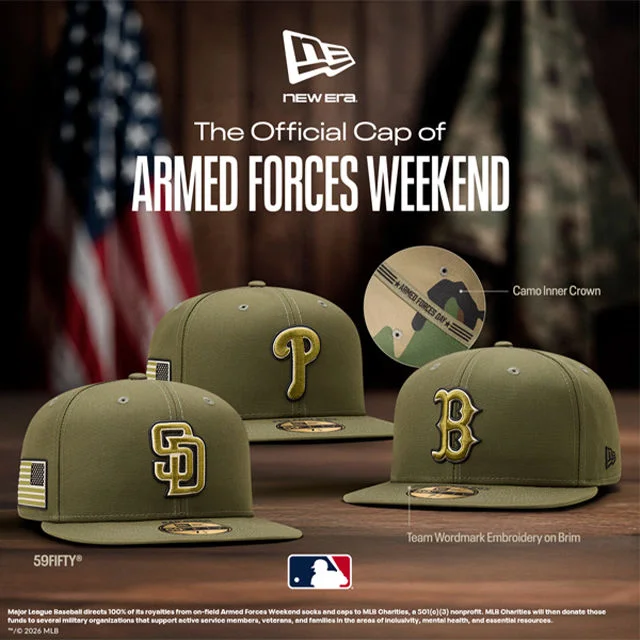 The official cap of armed forces weekend.