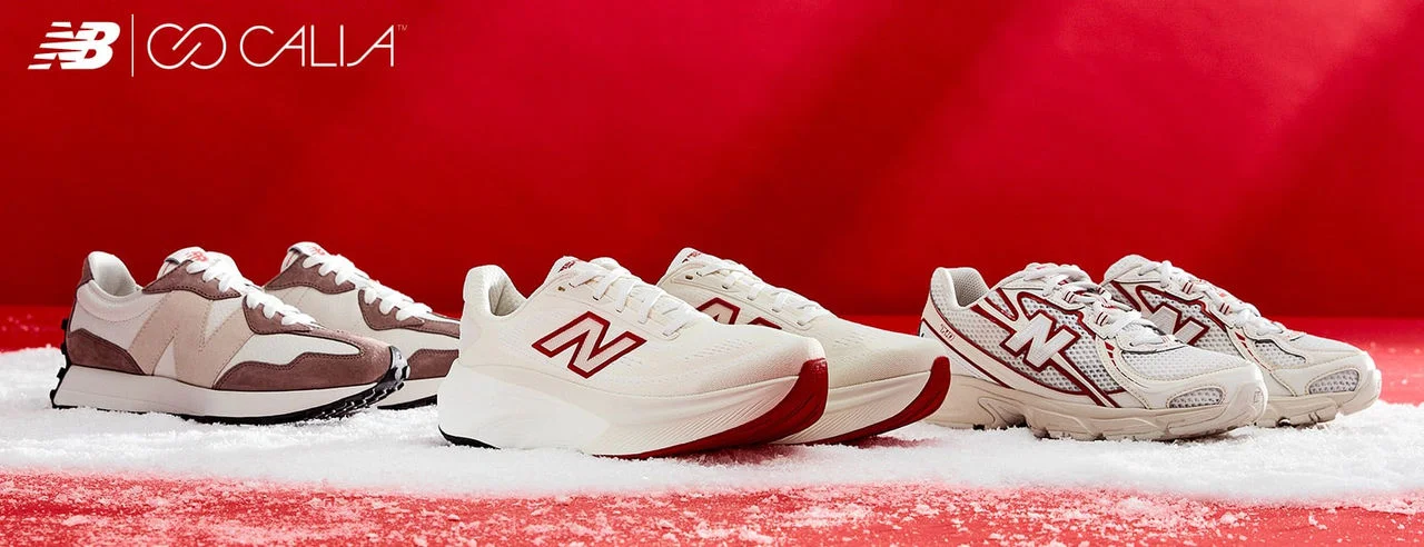 New red collection of New Balance x Calia. 
