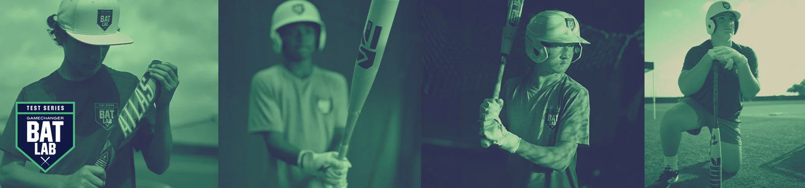 Gamechanger Bat Lab. Test Series athletes.