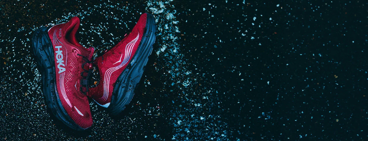 Footwear in outdoor environment.