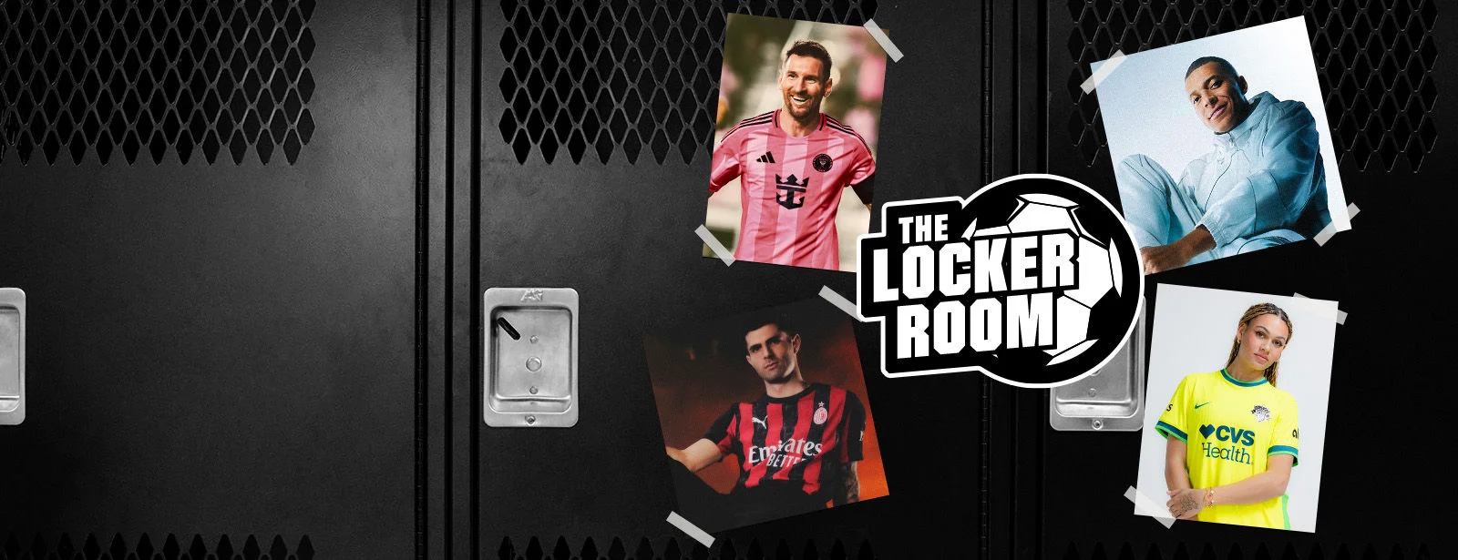 The Locker Room. Player image on locker background.