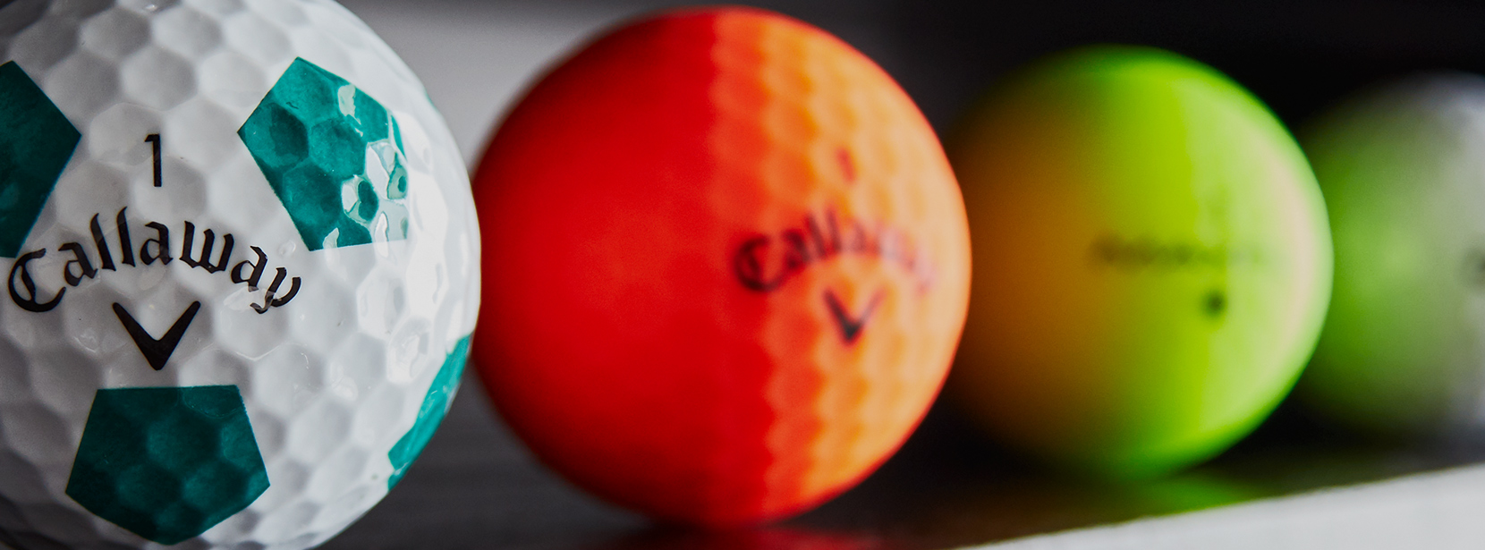 various golf balls.
