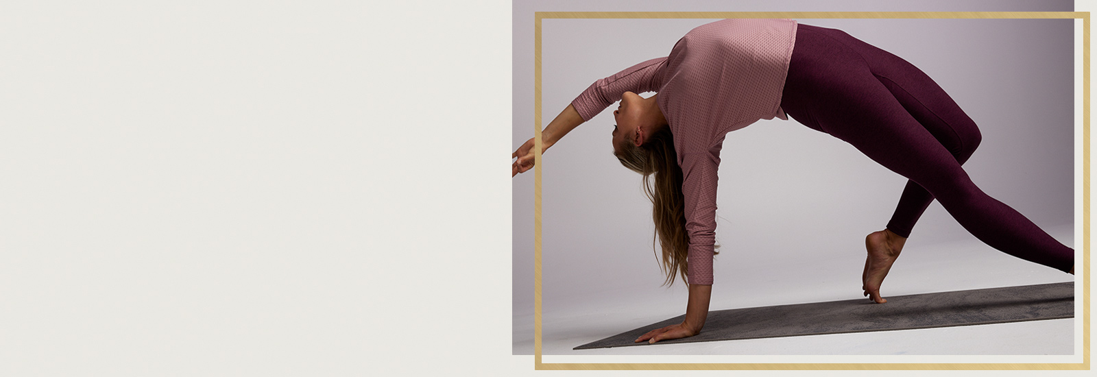 Woman stretching doing yoga. 