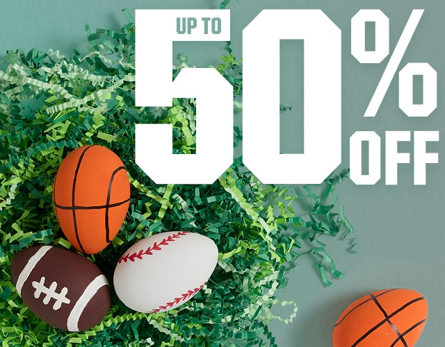  Up to 50% off.