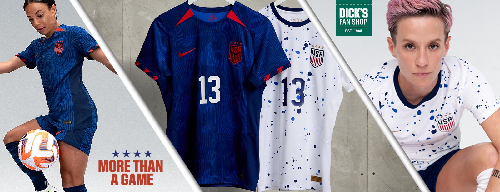 Four Stars. More Than a Game. DICK'S Fan Shop logo.