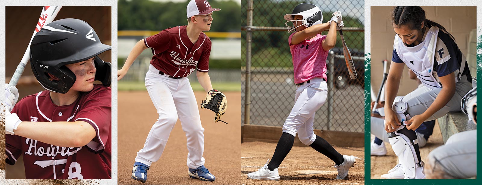 Softball and baseball players