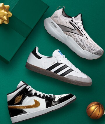 Assortment of footwear styles.