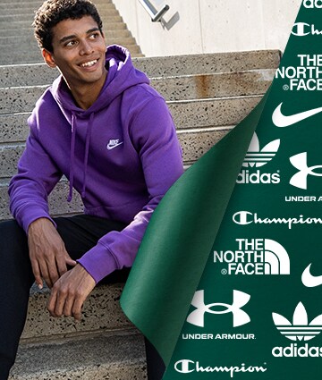 An athlete wearing a hoodie.