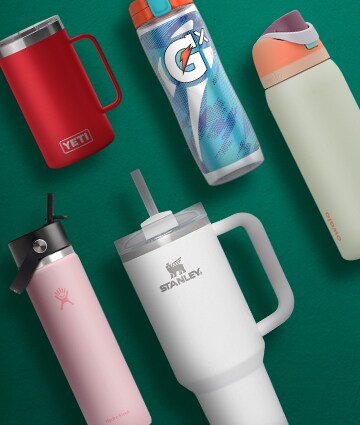 Assortment of hydration styles.