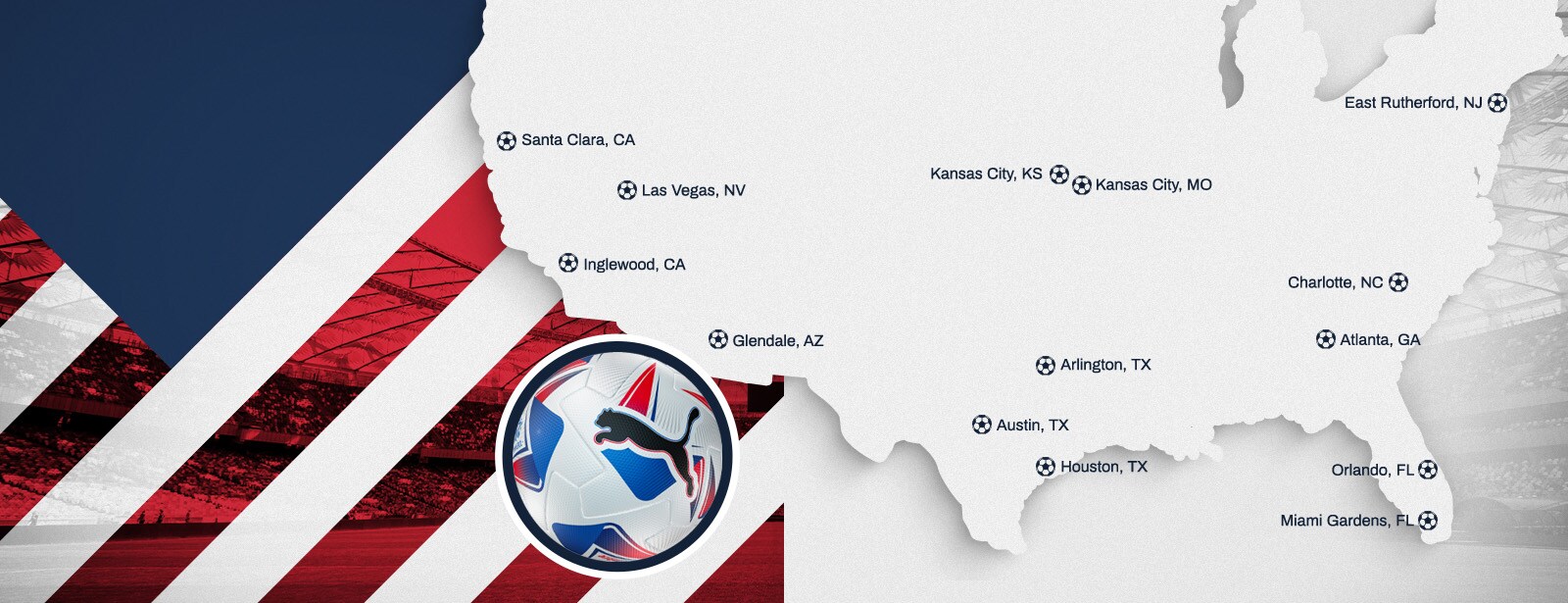 Map of the United States.