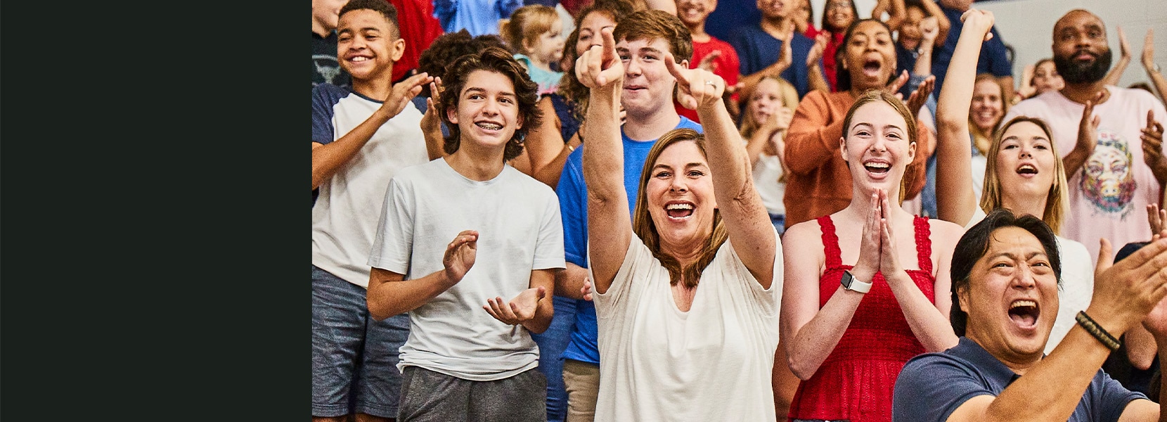 a group of athletes cheering