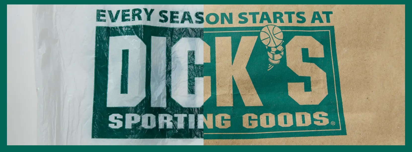 DICK'S Sporting Goods shopping bags.