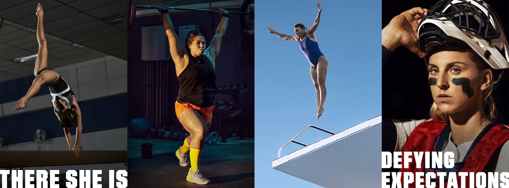 Women playing various sports.