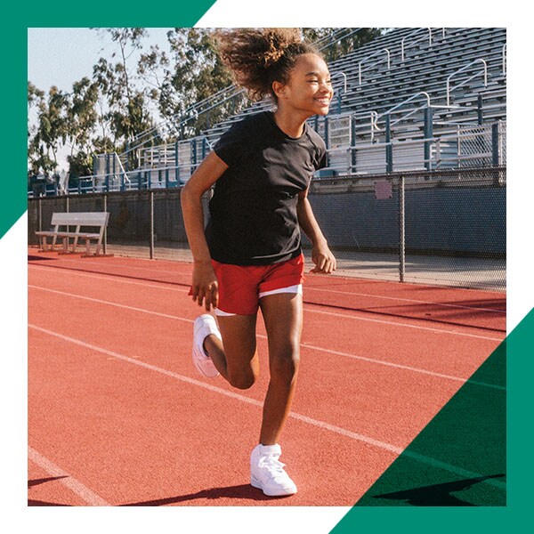 Girls discount running tops