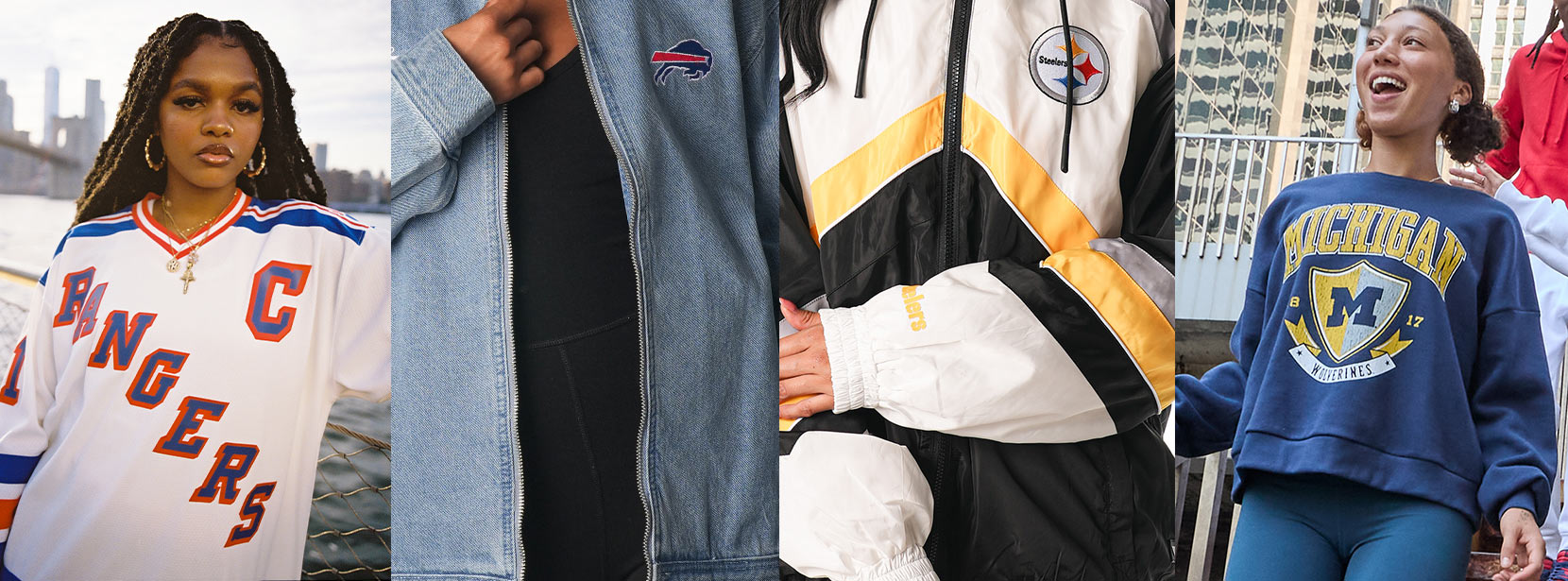 women wearing license gear.