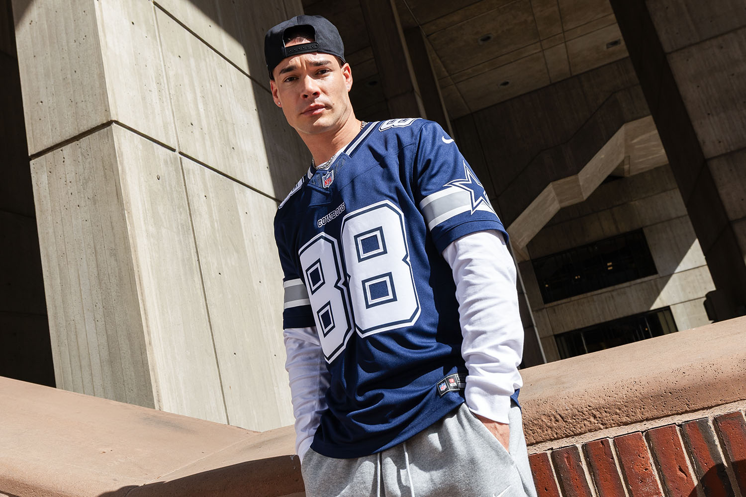 person standing in lamb jersey