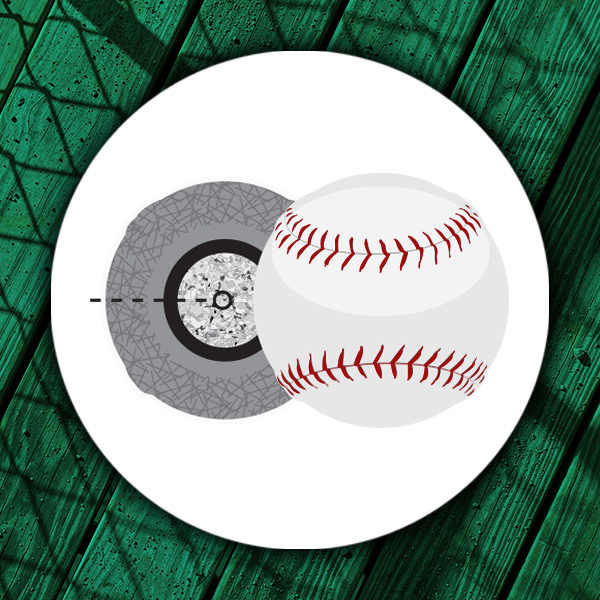 infographic of the core of a baseball