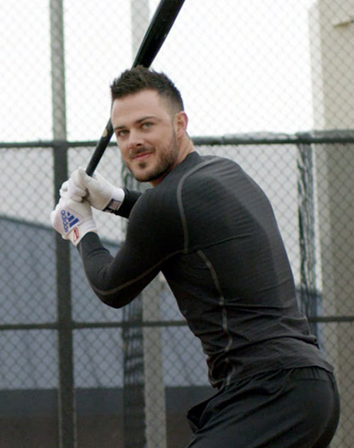 Kris Bryant holding a bat