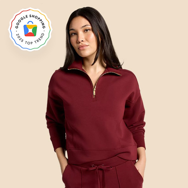 Women's CALIA Soft Scuba Mock Neck 1/4 Zip 