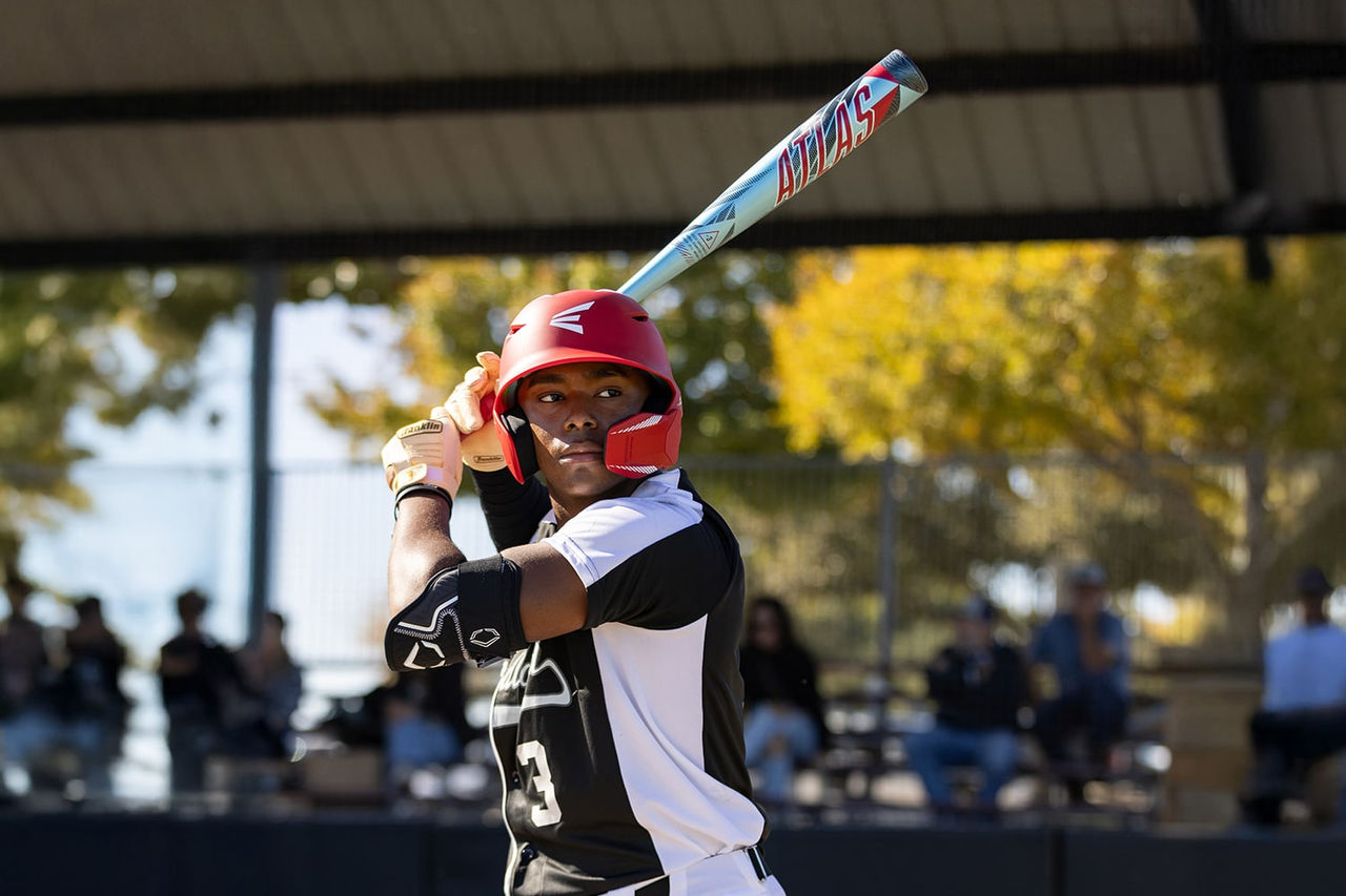 Baseball player with bat.