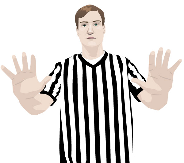 both hands holding out 5
