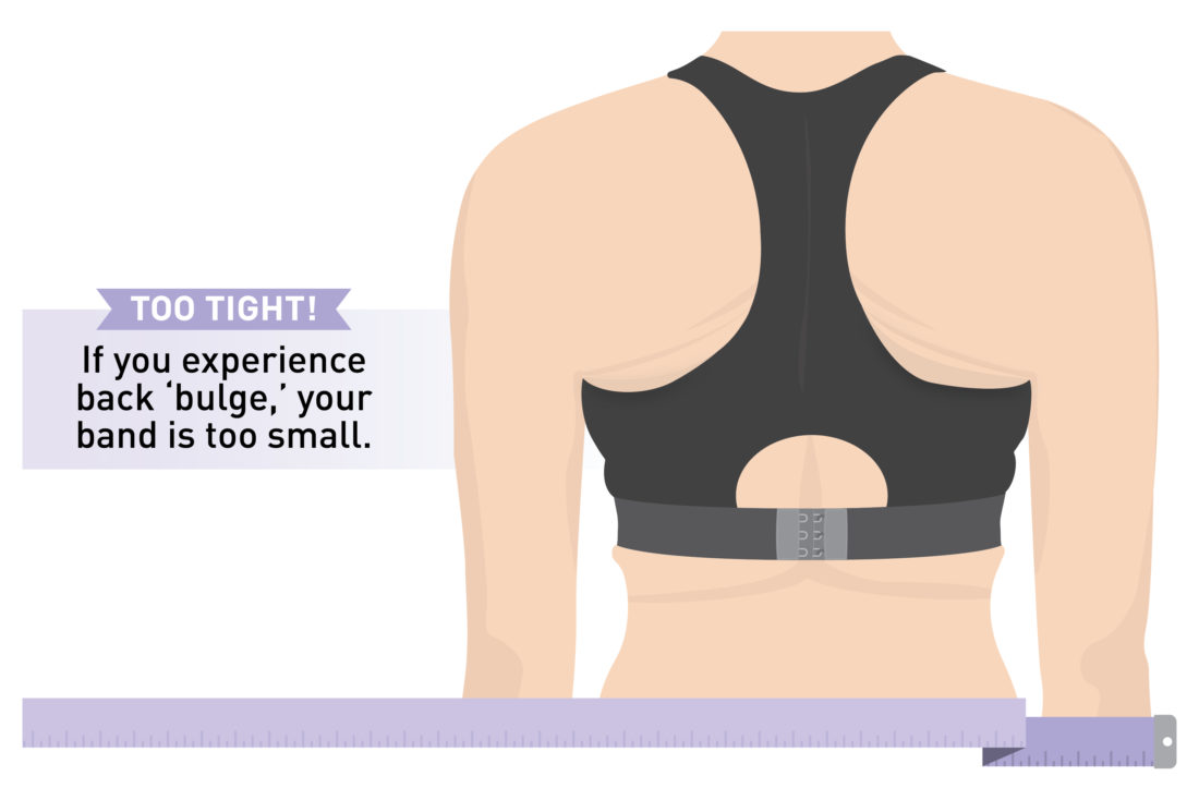 If you experience back "bulge" your band is too small.