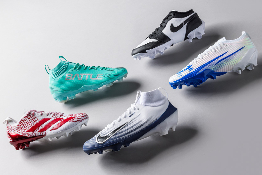 Collection of cleats.