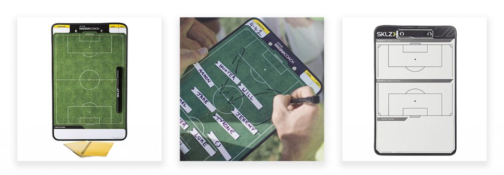 sklz magnacoach soccer dry erase clipboard