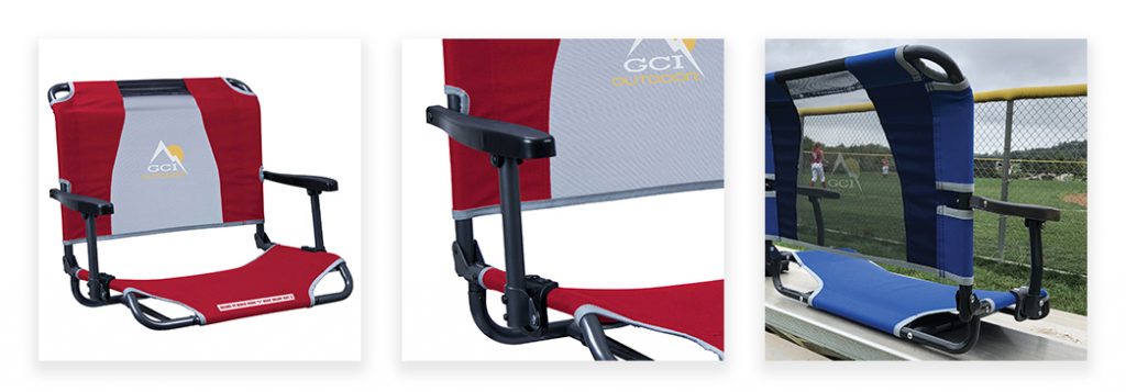GCI Outdoor big comfort stadium chair with armrests
