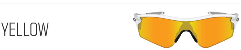 Sunglasses with yellow lenses