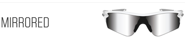 Sunglasses with mirrored lenses