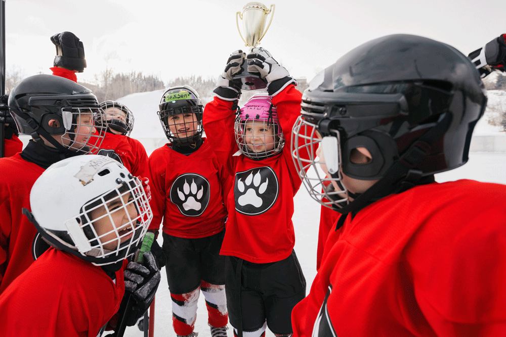 hockey team on ice 