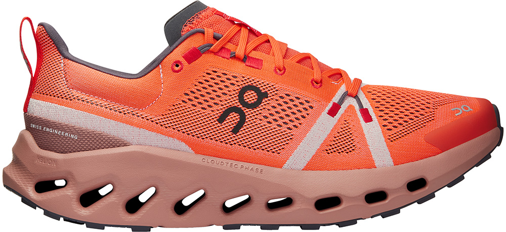 On Cloudsurfer trail shoe.